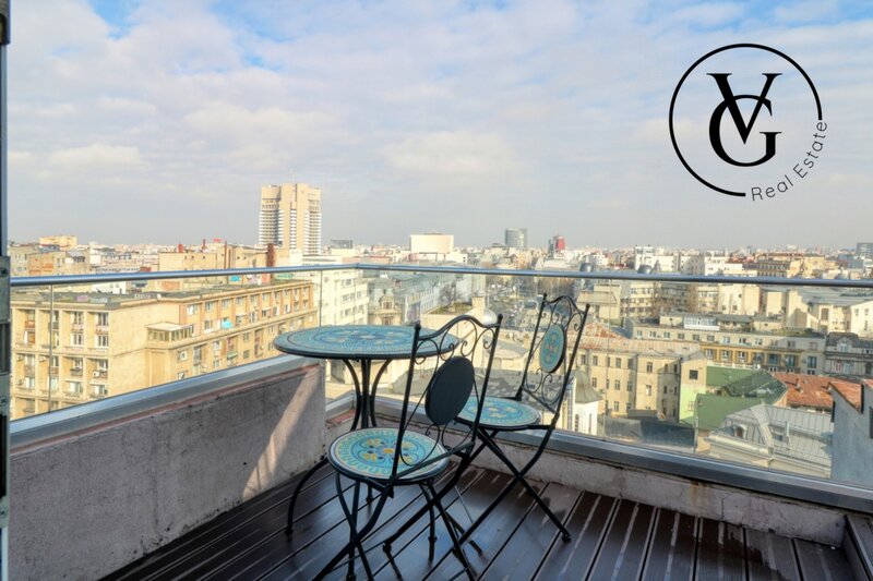Calea Victoriei, garsoniera, terasa spatioasa.